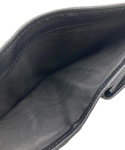 PRADA（プラダ）PRADA (プラダ) PRADA サフィアーノレザー 2つ折り財布 ブラックの古着・服飾アイテム