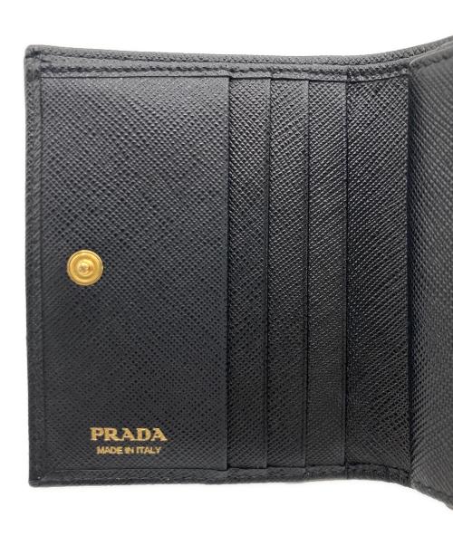 PRADA（プラダ）PRADA (プラダ) PRADA サフィアーノレザー 2つ折り財布 ブラックの古着・服飾アイテム