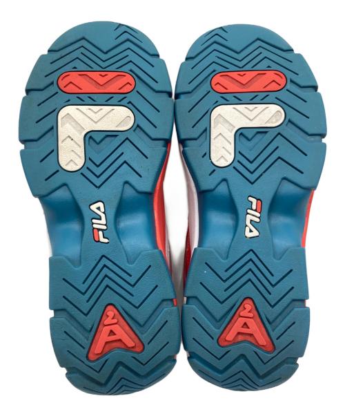 FILA（フィラ）FILA (フィラ) TM paint ATMOS (アトモス) FILA GRANT HILL2 × TM Paint × atmos スカイブルー×レッド×ホワイト サイズ:US 8.5の古着・服飾アイテム