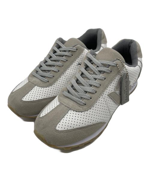 via SANGACIO（ヴィア・サンガチオ）via SANGACIO (ヴィア・サンガチオ) Brandalised (ブランダライズド) via SANGACIO × BRANDALISED にゅ～ず グレー×ホワイト サイズ:US 8の古着・服飾アイテム