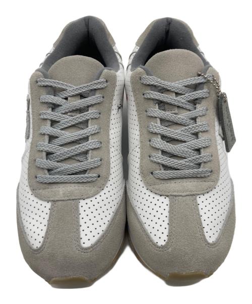 via SANGACIO（ヴィア・サンガチオ）via SANGACIO (ヴィア・サンガチオ) Brandalised (ブランダライズド) via SANGACIO × BRANDALISED にゅ～ず グレー×ホワイト サイズ:US 8の古着・服飾アイテム