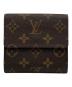LOUIS VUITTON (ルイ ヴィトン) モノグラム ポルトフォイユ・エリーズ ブラウン：15000円