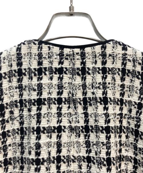 TOMORROW LAND collection（トゥモローランドコレクション）TOMORROW LAND collection (トゥモローランドコレクション) スラブシェパード コクーンジレ ブラック×ホワイト サイズ:36の古着・服飾アイテム