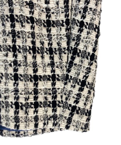 TOMORROW LAND collection（トゥモローランドコレクション）TOMORROW LAND collection (トゥモローランドコレクション) スラブシェパード コクーンジレ ブラック×ホワイト サイズ:36の古着・服飾アイテム