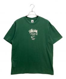 NIKE×stussy（ナイキ×ステューシー）の古着「NIKE × STUSSY INTERNATIONAL TEE」｜グリーン