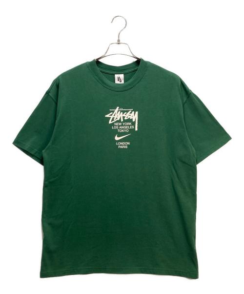NIKE（ナイキ）NIKE (ナイキ) stussy (ステューシー) NIKE × STUSSY INTERNATIONAL TEE グリーン サイズ:Mの古着・服飾アイテム