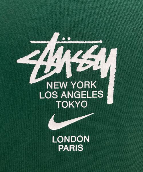 NIKE（ナイキ）NIKE (ナイキ) stussy (ステューシー) NIKE × STUSSY INTERNATIONAL TEE グリーン サイズ:Mの古着・服飾アイテム