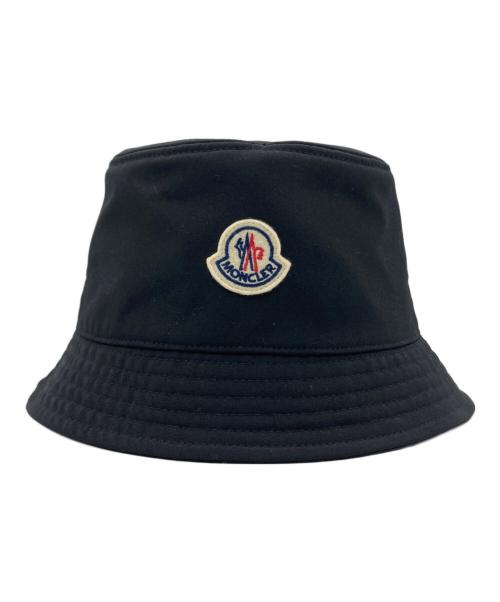 MONCLER（モンクレール）MONCLER (モンクレール) MONCLER ロゴワッペン バケットハット ブラック サイズ:Lの古着・服飾アイテム