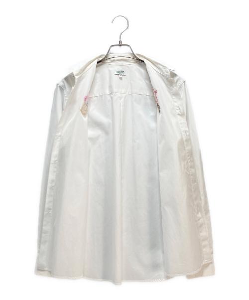 KENZO（ケンゾー）KENZO (ケンゾー) KENZO Paris Button Embroidered Hot Dog Ice Cream Shirt ホワイト サイズ:38の古着・服飾アイテム