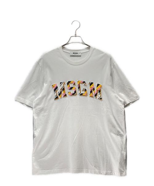 MSGM（エムエスジーエム）MSGM (エムエスジーエム) MSGM 半袖カットソー ホワイト サイズ:Lの古着・服飾アイテム