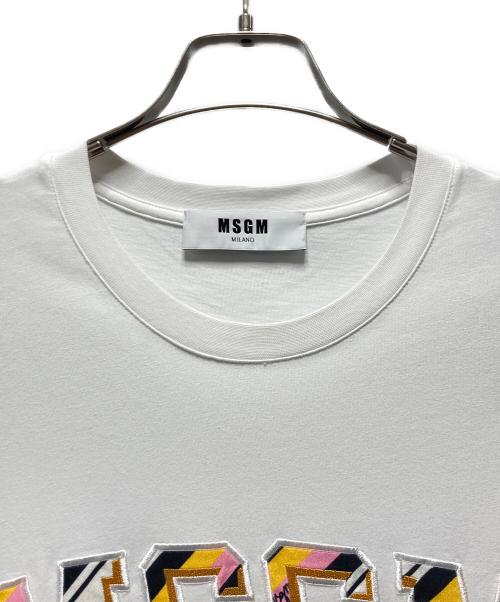 MSGM（エムエスジーエム）MSGM (エムエスジーエム) MSGM 半袖カットソー ホワイト サイズ:Lの古着・服飾アイテム
