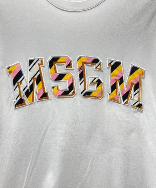 MSGM（エムエスジーエム）MSGM (エムエスジーエム) MSGM 半袖カットソー ホワイト サイズ:Lの古着・服飾アイテム
