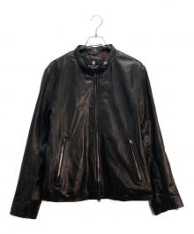 BLACK LABEL CRESTBRIDGE（ブラックレーベル クレストブリッジ）の古着「シングルライダースジャケット」｜ブラック