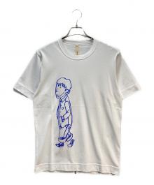 SHINYA KOZUKA（シンヤコズカ）の古着「SHINYA KOZUKA（シンヤ コズカ）プリントTシャツ」｜ホワイト×ブルー