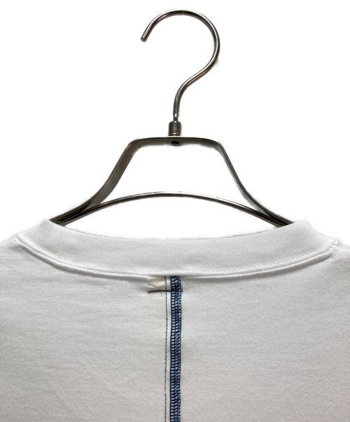 SHINYA KOZUKA（シンヤコズカ）SHINYA KOZUKA (シンヤコズカ) SHINYA KOZUKA（シンヤ コズカ）プリントTシャツ ホワイト×ブルー サイズ:Sの古着・服飾アイテム