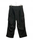 Essayエッセイ）の古着「Synthetic Suede Wide Military Trousers」｜ブラック