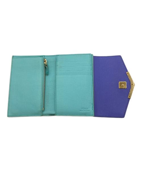 FENDI（フェンディ）FENDI (フェンディ) FENDI （フェンディ）3つ折り財布 パープル×イエローの古着・服飾アイテム