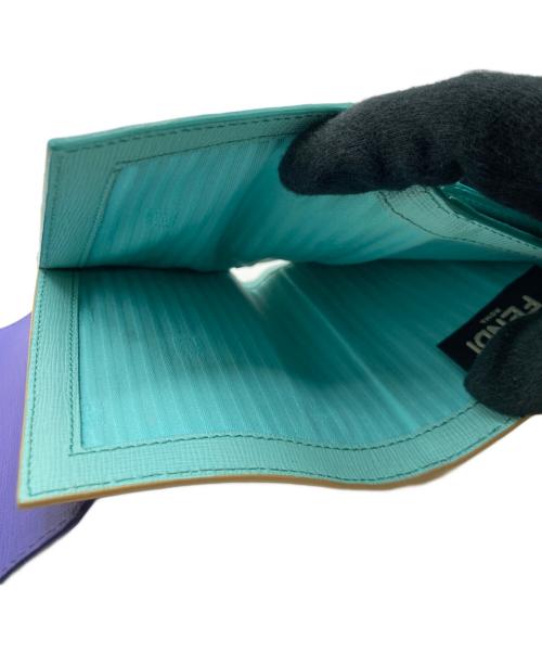 FENDI（フェンディ）FENDI (フェンディ) FENDI （フェンディ）3つ折り財布 パープル×イエローの古着・服飾アイテム