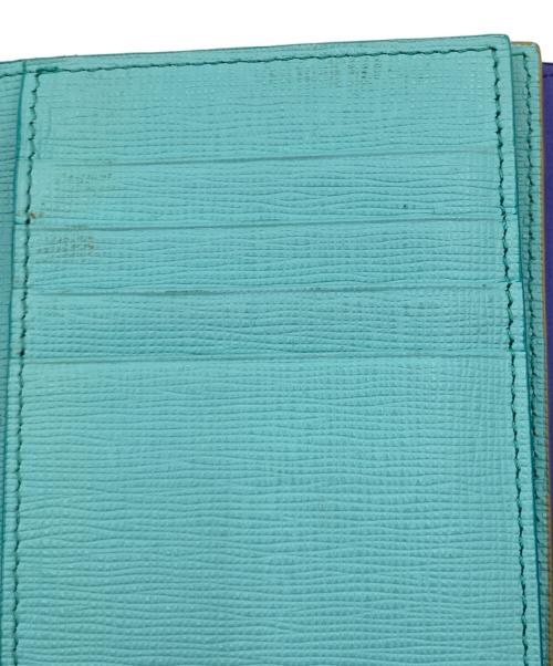 FENDI（フェンディ）FENDI (フェンディ) FENDI （フェンディ）3つ折り財布 パープル×イエローの古着・服飾アイテム