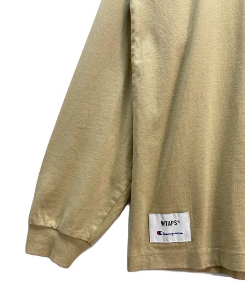 Champion（チャンピオン）Champion (チャンピオン) WTAPS (ダブルタップス) ACADEMY LS COTTON ロングスリーブカットソー ベージュ サイズ:XLの古着・服飾アイテム