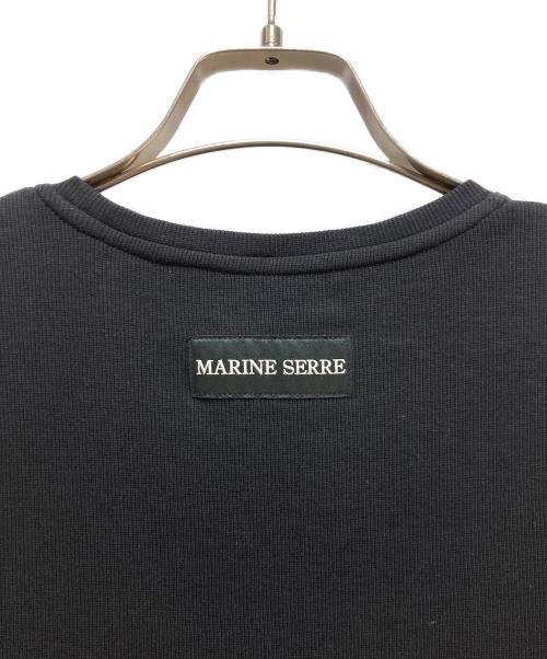 MARINE SERRE（マリーンセル）MARINE SERRE (マリーンセル) MOON LOGO RIBBED JERSEY TUBE DRESS ブラック サイズ:XSの古着・服飾アイテム