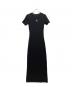 MARINE SERRE（マリーンセル）の古着「MOON LOGO RIBBED JERSEY TUBE DRESS」｜ブラック