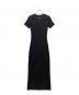 MARINE SERRE (マリーンセル) MOON LOGO RIBBED JERSEY TUBE DRESS ブラック サイズ:XS：15000円