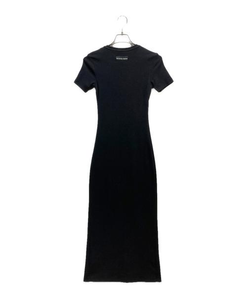 MARINE SERRE（マリーンセル）MARINE SERRE (マリーンセル) MOON LOGO RIBBED JERSEY TUBE DRESS ブラック サイズ:XSの古着・服飾アイテム