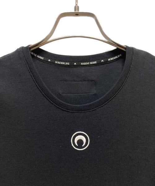 MARINE SERRE（マリーンセル）MARINE SERRE (マリーンセル) MOON LOGO RIBBED JERSEY TUBE DRESS ブラック サイズ:XSの古着・服飾アイテム