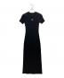 MARINE SERRE（マリーンセル）の古着「MOON LOGO RIBBED JERSEY TUBE DRESS」｜ブラック