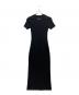 MARINE SERRE (マリーンセル) MOON LOGO RIBBED JERSEY TUBE DRESS ブラック サイズ:XS：15000円