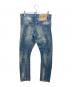 DSQUARED2 (ディースクエアード) ダメージペイントデニムパンツ ネイビー サイズ:SIZE 46：14000円