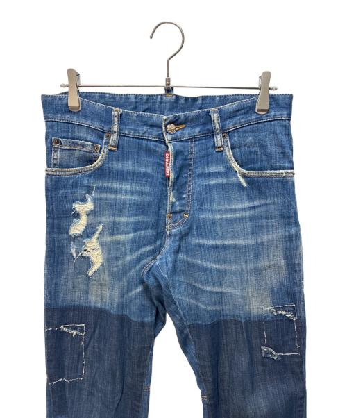 DSQUARED2（ディースクエアード）DSQUARED2 (ディースクエアード) ダメージデニムパンツ ネイビー サイズ:SIZE 46の古着・服飾アイテム