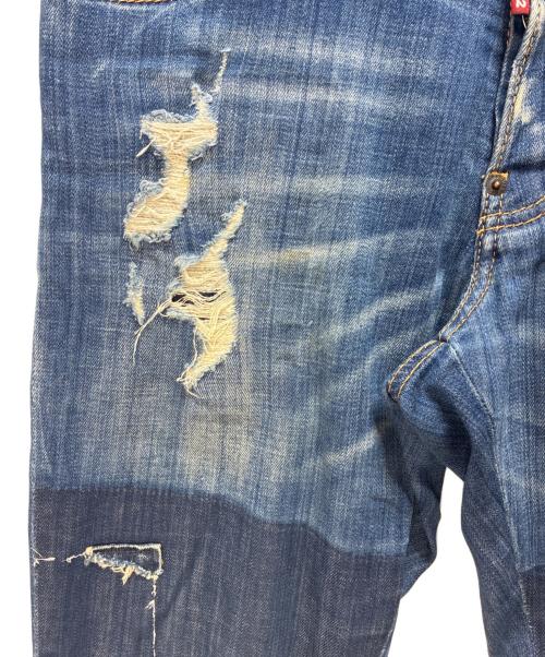 DSQUARED2（ディースクエアード）DSQUARED2 (ディースクエアード) ダメージデニムパンツ ネイビー サイズ:SIZE 46の古着・服飾アイテム