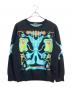 nakarenya（ナカ レンヤ）の古着「nakarenya × MINERAL Knit sweater」｜ブラック×ブルー