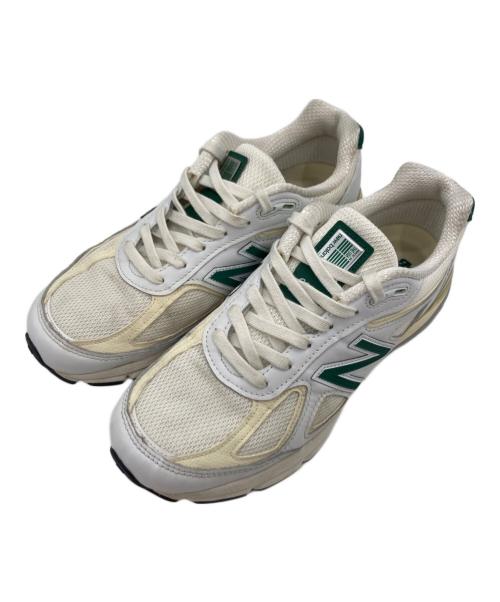 NEW BALANCE（ニューバランス）NEW BALANCE (ニューバランス) NEW BALANCE(ニューバランス) U990TC4 ホワイト×グリーン サイズ:26.5cmの古着・服飾アイテム