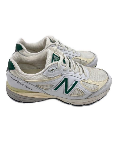 NEW BALANCE（ニューバランス）NEW BALANCE (ニューバランス) NEW BALANCE(ニューバランス) U990TC4 ホワイト×グリーン サイズ:26.5cmの古着・服飾アイテム