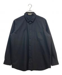 ATON（エイトン）の古着「WOOL TROPICAL STANDARD SHIRT」｜ブラック