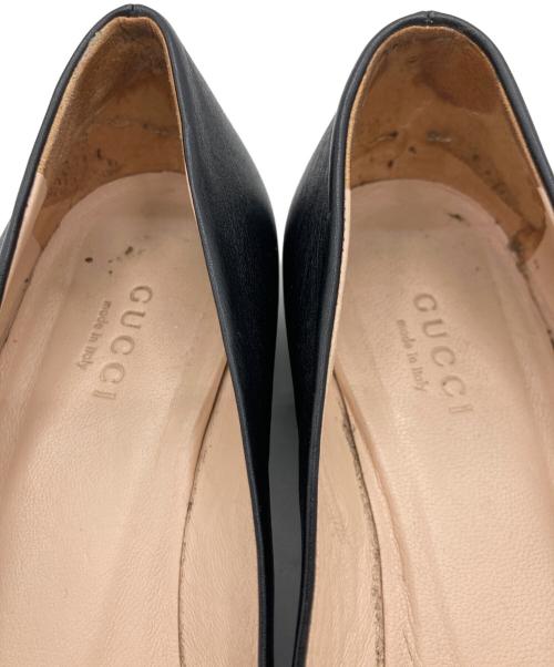 GUCCI（グッチ）GUCCI (グッチ) GUCCI ホースビット フラット パンプス ブラック サイズ:36の古着・服飾アイテム