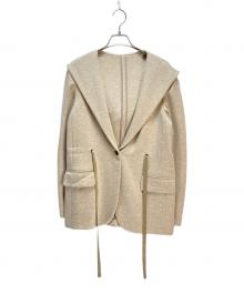 theory（セオリー）の古着「theory（セオリー）22AW DOUBLE KNIT LT N HOODED DRAPE JK」｜アイボリー
