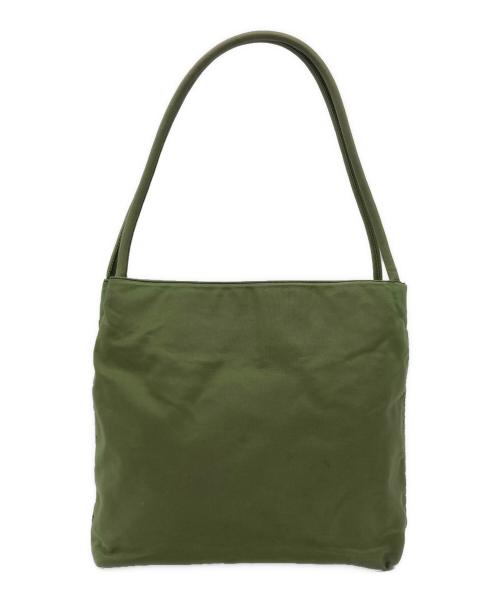 PRADA（プラダ）PRADA (プラダ) PRADA ロゴプレート ハンドバッグ グリーンの古着・服飾アイテム