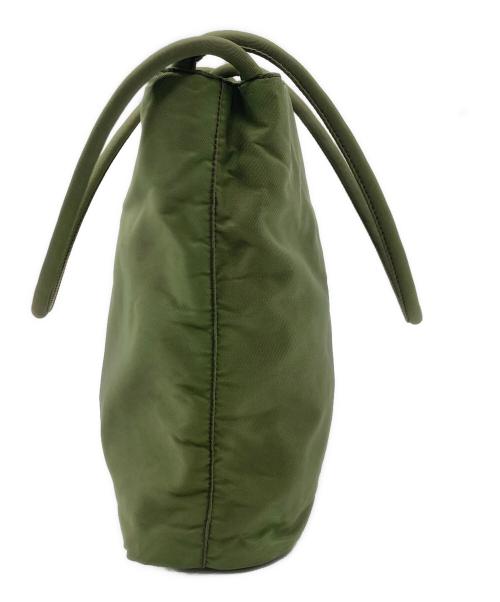 PRADA（プラダ）PRADA (プラダ) PRADA ロゴプレート ハンドバッグ グリーンの古着・服飾アイテム