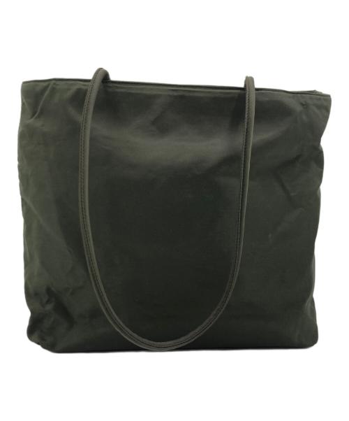 PRADA（プラダ）PRADA (プラダ) PRADA ロゴプレート トートバッグ オリーブの古着・服飾アイテム