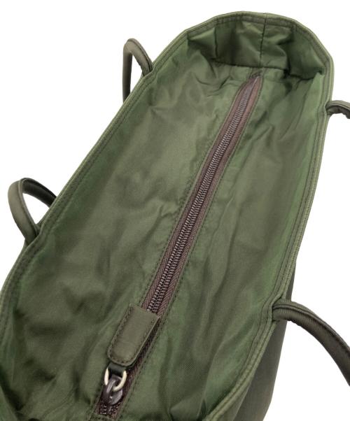 PRADA（プラダ）PRADA (プラダ) PRADA ロゴプレート トートバッグ オリーブの古着・服飾アイテム