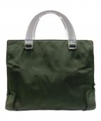 PRADAプラダ）の古着「PRADA クリアハンドル ハンドバッグ」｜オリーブ