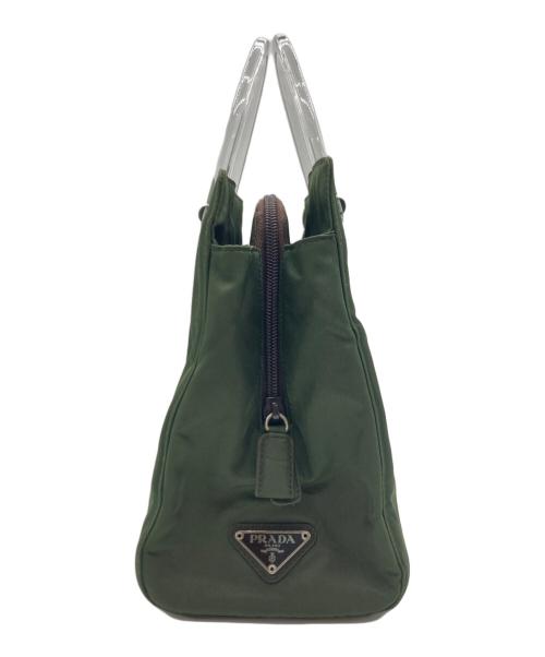 PRADA（プラダ）PRADA (プラダ) PRADA クリアハンドル ハンドバッグ オリーブの古着・服飾アイテム