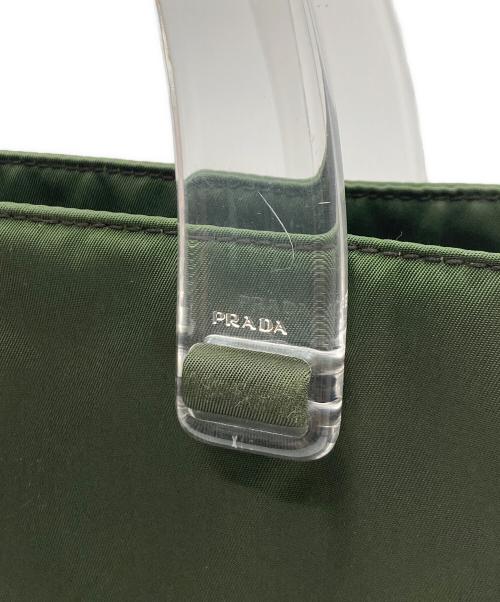PRADA（プラダ）PRADA (プラダ) PRADA クリアハンドル ハンドバッグ オリーブの古着・服飾アイテム