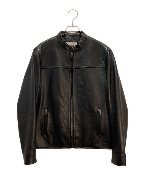 COACH（コーチ）COACH (コーチ) COACH シングルライダースジャケット ブラック サイズ:Sの古着・服飾アイテム