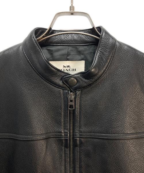 COACH（コーチ）COACH (コーチ) COACH シングルライダースジャケット ブラック サイズ:Sの古着・服飾アイテム