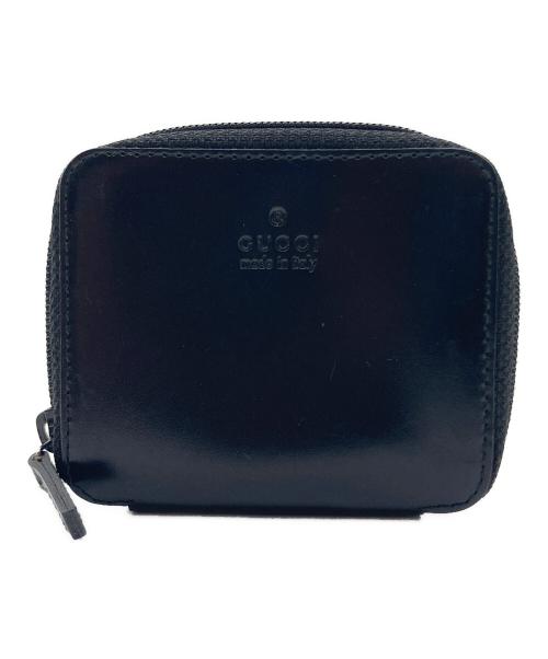 GUCCI（グッチ）GUCCI (グッチ) GUCCI レザーコインケース ブラックの古着・服飾アイテム